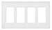Lutron SC-4-SW Satin Colors 4-Gang Wallplate, Snow