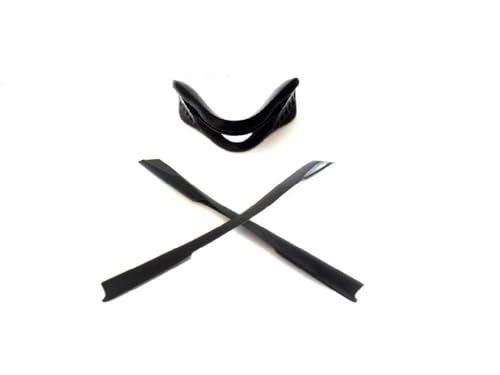 Galaxy Nose Pads + Ear Socks Rubber Kits For Oakley M2 Frame Sunglasses Black Color