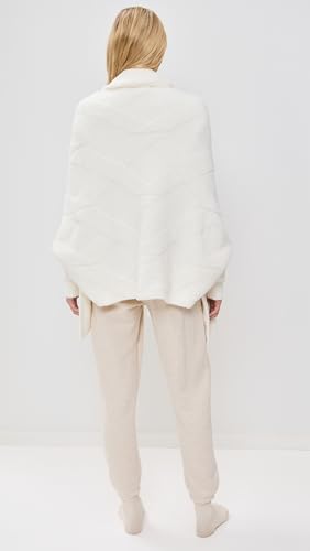 Barefoot Dreams Women's CozyChic Cable Weave Blanket Wrap3