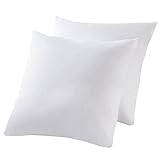 Waterproof Down Feather Proof Euro Pillow Protectors 26x26 Pack of 2 European Size Pillow Covers for Square Throw Pillow