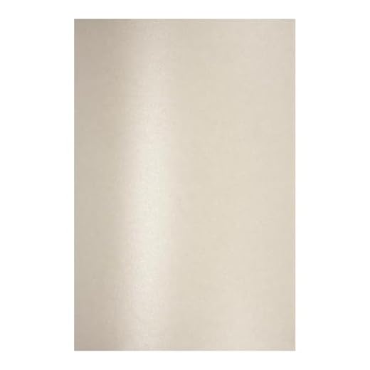 Netuno 20x Bastelpapier Perlmutt Sand DIN A4 21 x 29,7 cm 120g Aster Metallic Sand Effektpapier Glanzpapier farbig glänzend bedruckbar für Einladungen Hochzeit Geburtstag Weihnachten Taufe