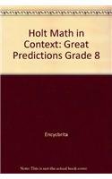 Paperback Holt Math in Context: Great Predictions Grade 8 Book