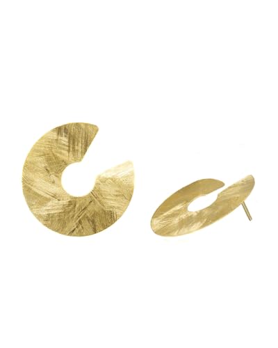 Boucles d'oreilles lune fait main en satin et dorure 18k le cadeau parfait