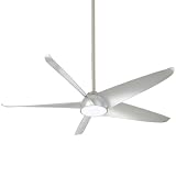 Minka-Aire F771L-BN/SL Ellipse 60" Ceiling Fan with LED Lights, Brushed Nickel