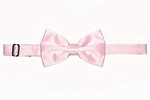 Men's Premium Solid Vest - NeckTie – Bow Tie - Pocket Square 4 Piece Set for Suits & Tuxedos (Pink, 2XL)4