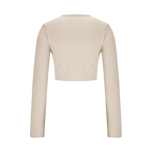 Long Sleeve Shirts for Women Tight Workout Crop Tops Teen Girl Cute Basic Going Out Tees Fashion Y2k Slim Fit Clothes3