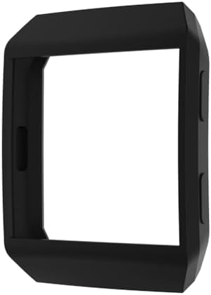 Compatible for Fitbit Ionic Case Face Case Silicone Protector Frame Bumper Compatible for Fitbit Ionic (Black)