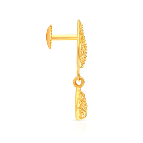 Malabar Gold & Diamonds 22k Yellow Gold Earrings for Women, Girls | 22 kt (916) BIS Hallmark Gold Dangle, Drop Earrings for Birthday, Anniversary & Rakshabandhan Gift - Image 3