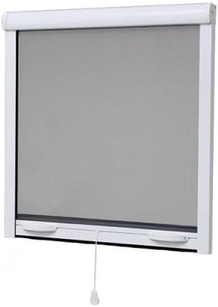 MOUSTIQUAIRE en ALU Enroulable H.145 X L.130 cm pour FENETRE, Coloris Blanc