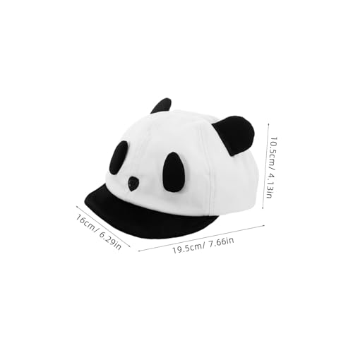 FRCOLOR Cute Panda Hat Soft Baseball Cap for Toddlers Sun Hat Girl Boys and Girls Lightweight and Breathable White2