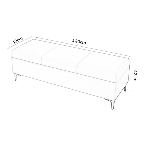 Coffre de rangement bout de lit en cuir pour gagner de la place - 3