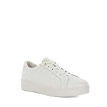 Dune London Ladies EGENT Quilted Platform Sole Lace-Up Trainers Size UK 3 White