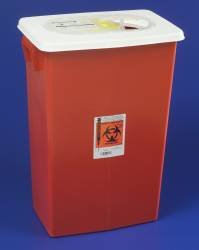 MCK89892805 - Covidien Multi-purpose Sharps Container Biomax 1-Piece 26H X 18.25W X 12.75D Inch Red Base Hinged Lid