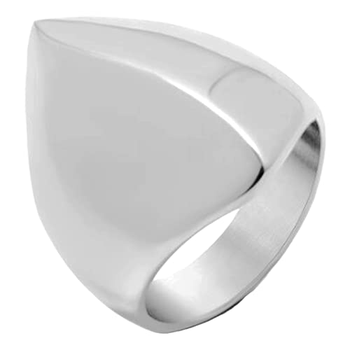 Jude Jewelers Stainless Steel Irregular Shape Mountain Hill Pyramid Shape Biker Statement Cocktail Party Ring