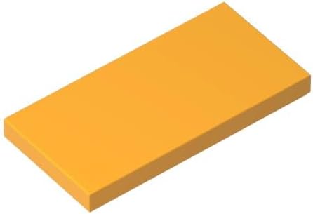 Gobricks GDS-614 87079 Tile 2x4 With Groove, Bright Light Orange, 50 pcs | Compatible with LEGO bricks. MOC components for major building brands, consistent color matching.