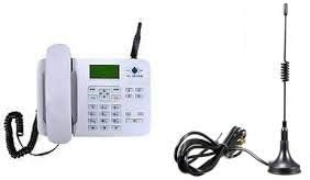 WINNET TATA-GSM WALKY for All GSM SIM Fully Unlocked Corded Landline Phone with Long Wire Antenna for Better Signal