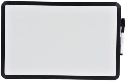 School Smart Dry Erase Board with Marker, Black Frame, 11 x 17 Inches School Smart Dry Erase Board with Marker, Black Frame, 11 x 17 Inches