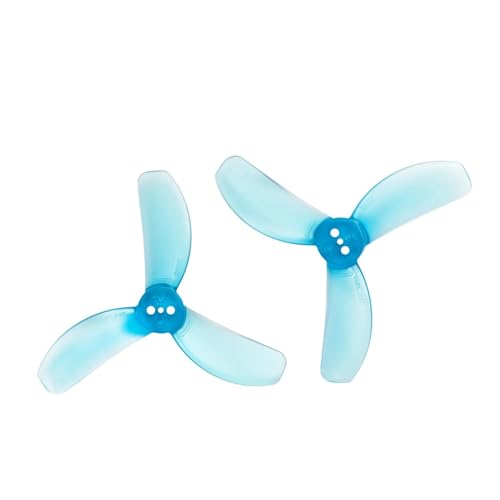 Hélice drone 2.8 pouces renforcée tripale 2826-3 polycarbonate bleue