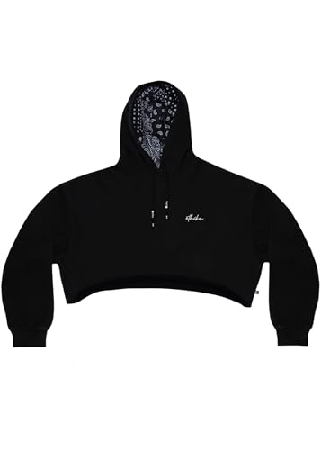 Sweat à capuche court femme noir Ethika pull cropped