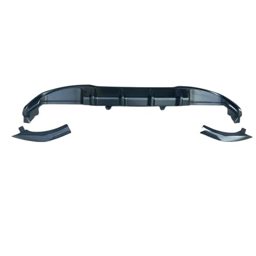 Compatible with Toyota Corolla Hatchback E210 2019-2024 Carbon Fiber Rear Diffuser Bumper Spoiler Guard Protector Skid Plate Cover 3PCS(Glossy Black)