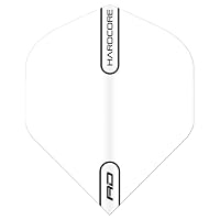 RED DRAGON Hardcore Dart Flights, Extradicke Standard Flügel 100 Mikron – 5 Sets (15 Flights), Profi Qualität für Steeldarts & Softdarts, Dartpfeil Zubehör, Weiß – Ansicht 4