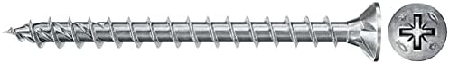 fischer PowerFast II CZF 5,0 x 20, Spanplattenschraube (50 Stk.) mit Vollgewinde, Senkkopfschraube mit Kreuzschlitz, Schraube für Holzverarbeitung, reduziert Einschraubwiderstand & Einschraubzeit