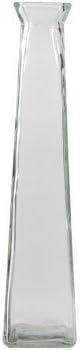 Clear-Glass Bud Vase, 11' tall