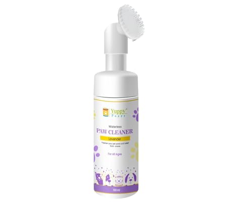 Image of Pet Paw Cleaner For Dog Cat Waterless 150 Ml Lavender Foot Scrubber Cleaning Silicone Foam Brush With Paw Washing Cup (Pack of 2)