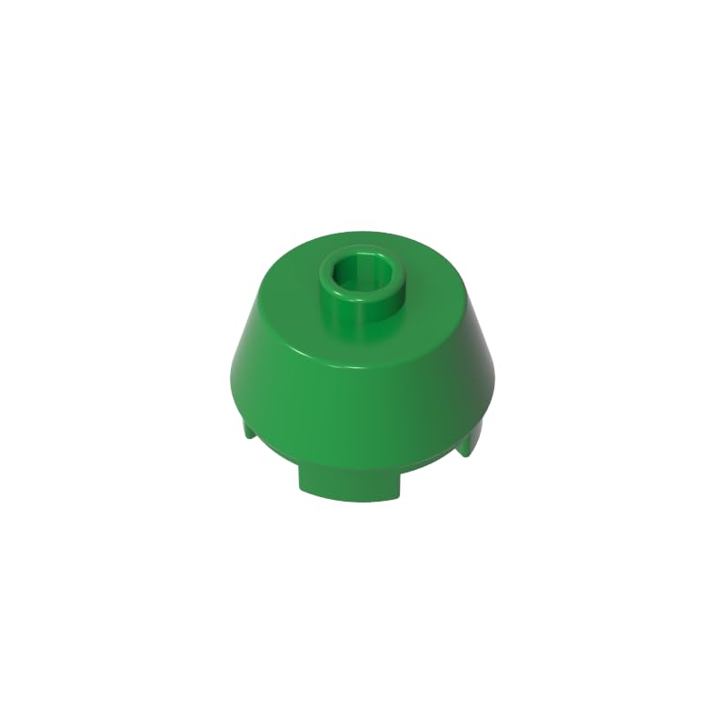 XYEIUGO 98100 Round Brick Round 2x2 Truncated Cone, Green, 50 PCS โ image 1