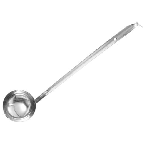 DECORNIJIA ステンレス製ロングハンドルスープレードル 大容量 滑らかで清潔 簡単グリップ キッチン 食堂用調理器具