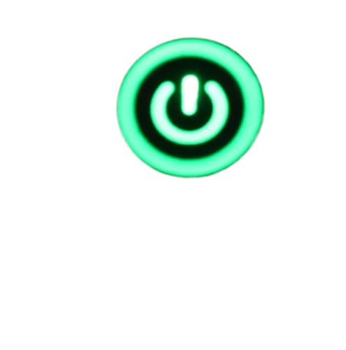 Interrupteur bouton métallique 22mm LED vert fixe pour moteur voiture 12V