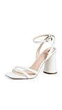 Sam Edelman Womens Kia Block Heel Sandal, Bright White, 10