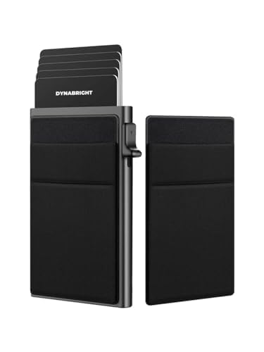 Men's RFID wallet, slim pop-up card holder, minimalist smart wallet, front pocket, compact metal credit card holder, men's gift (EDC box)