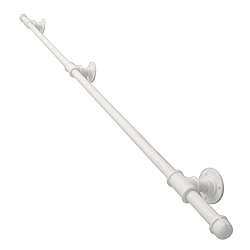 Main courante d'escalier en métal blanc pour sécuriser les marches de la maison