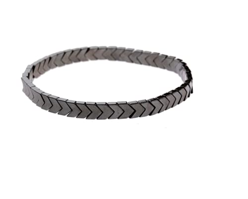 Silver Color Hematite Arrow Sergeant Heart Bangle Bracelets Friend Natural Gemstone Wristband Natural Stones Healing Link #TOP5