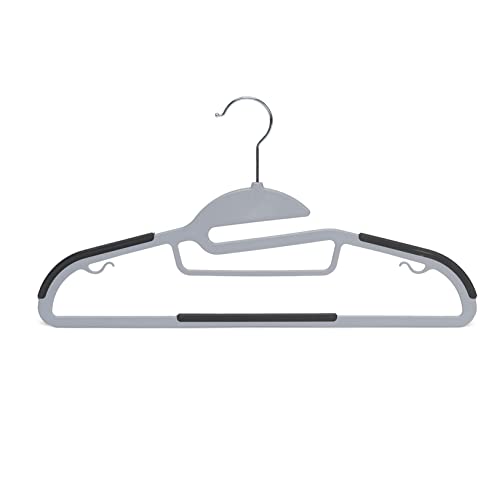 Amazon-Basics-Rubber-Coated-Plastic-Hangers-Pack-of-50-Gray