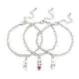 3 Part bestfriends bracelet, perfect for your 3 best pals includes 3 free gift bags