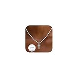 Avotto Kreuz Kette Damen Silberkette 925 Cross Necklace Women, Silber Kreuz Kette Damen Halskette Jewellry Gifts
