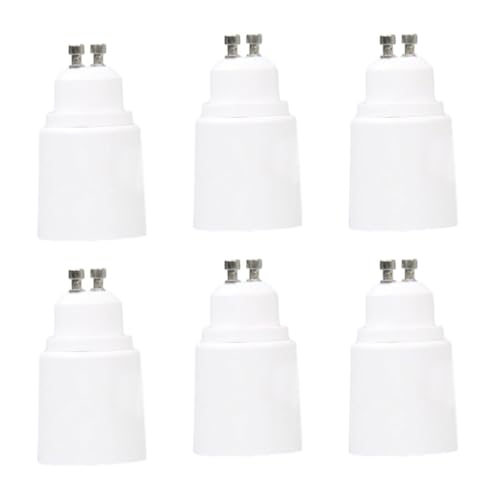 osiuujkw Adattatore Base Lampada da GU10 a E27 affidabile e Sicuro da 6 Pezzi Convertitore Robusto e Durevole per Lampadina