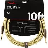Fender 10-Foot Deluxe Instrument Cable, Straight-Straight, Tweed - 1 Pack #TOP1