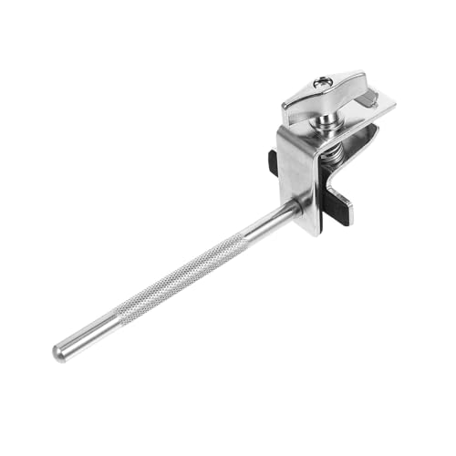 Abrazadera para cowbell plateado, soporte para batería y percusión, compatible con aro de bombo miniatura 1