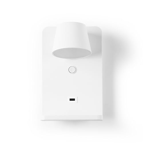 BARCELONA LED – Aplique de pared "BASKOP W". Lluz de lectura 6W orientable. Base de carga inalámbrica + Puerto USB. Lámpara pared Moderna ideal para cabecero de cama, dormitorio o escritorio. - imagen 6