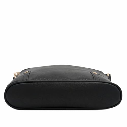 Image of ALYSSA Triple Zip Pocket Large Crossbody Bag
