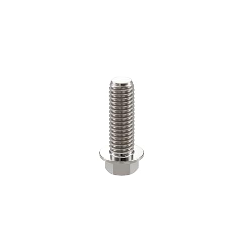 Image of Rison Titanium Flanged Hex Head Bolt M8x1.25x15mm 6AL4V Aerospace Grade Original Ti Bolts for Motorcycle Car Modification Pack of 5