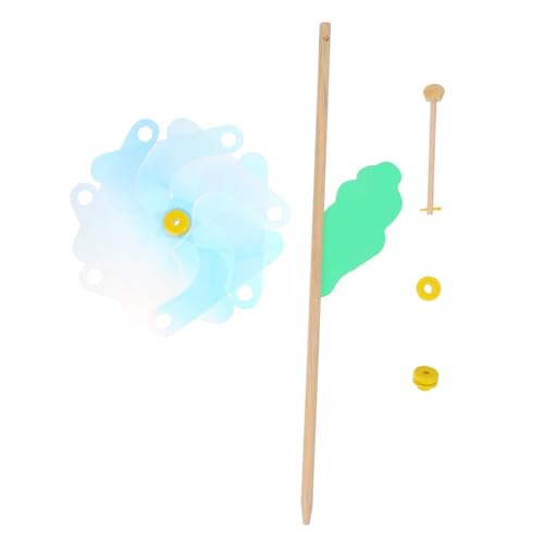 TOYANDONA 1 Molino De Viento De Madera De Hojas para Jardín Juguete De Colores para Decoración De Jardín Artesanía Adorno para Césped Molino De Viento Paisaje De Patio Juguete