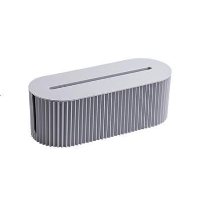 Beauenty Cable Organizer Box, Dustproof Cable Hider Box with Lid, Cable Management Case for Wires Charging Station, Socket, Desk Cable (GREY)