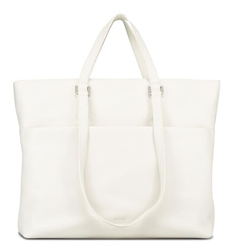 Sac shopper pour ordinateur Vika de JOST, le cabas cuir écru