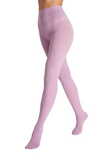 Seidiva Damen Strumpfhosen 80 DEN Blickdichte Strumpfhose Matte Damenstrumpfhosen in über 25 Farben (1x Hell Lila,S-M)