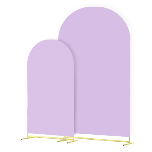 Housse d'arche pour mariage violette lot de 2 tissu élasthanne fête anniversaire 1.8m 2.3m
