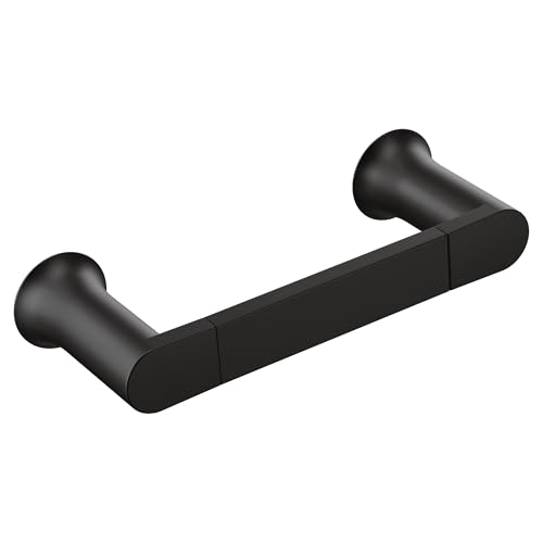 Moen Genta LX Matte Black Modern Hand Towel Bar, Wall Mounted Holder for Bathroom or Kitchen, 6.8-Inch, BH3886BL
